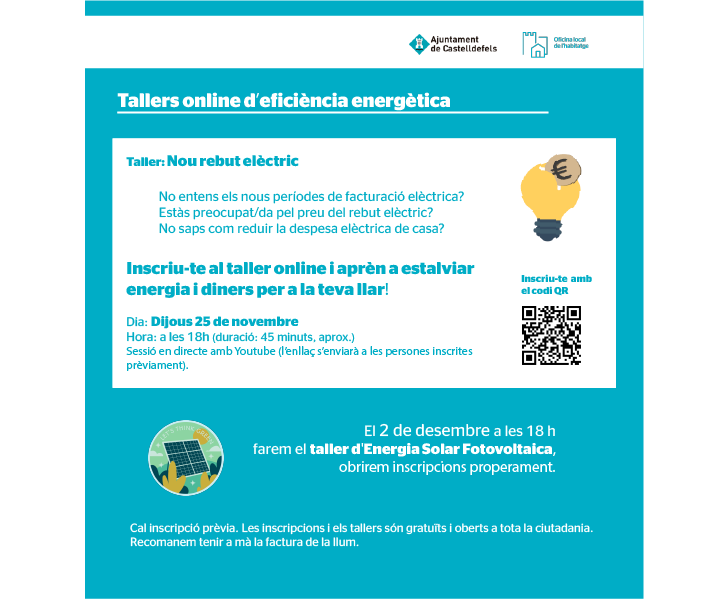 Cartell tallers eficiència energètica