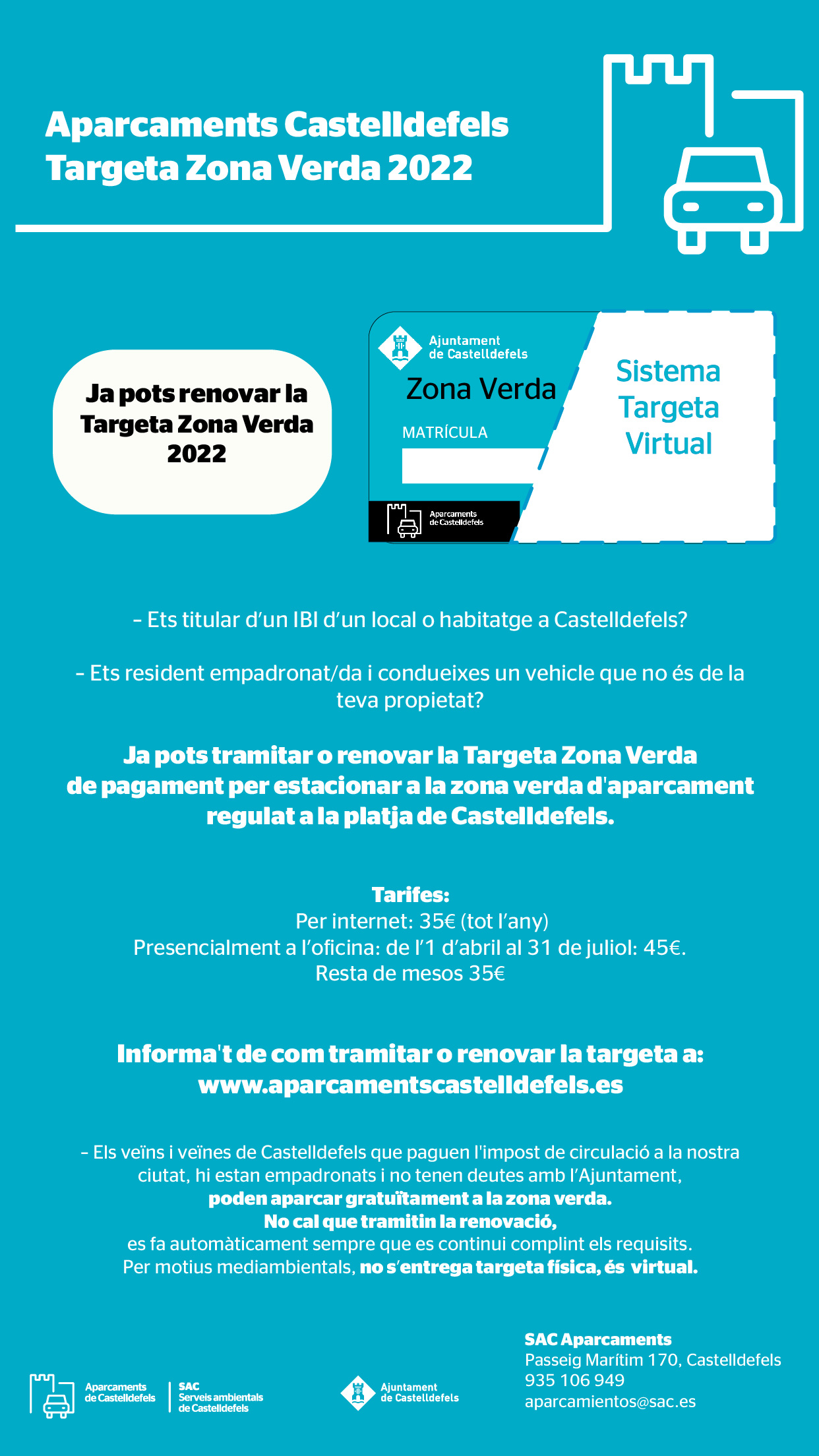 renovacio targeta zona verda stories